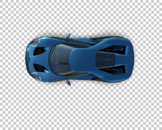 Auto deportivo realista aislado en el fondo Ilustración de renderización 3D