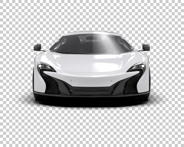 Auto deportivo realista aislado en el fondo Ilustración de renderización 3D