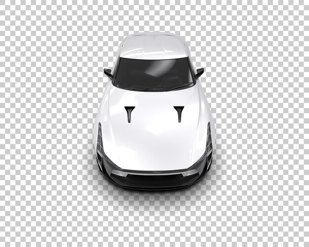 Auto deportivo realista aislado en el fondo Ilustración de renderización 3D
