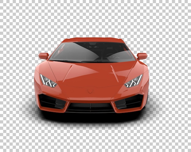Auto deportivo realista aislado en el fondo Ilustración de renderización 3D