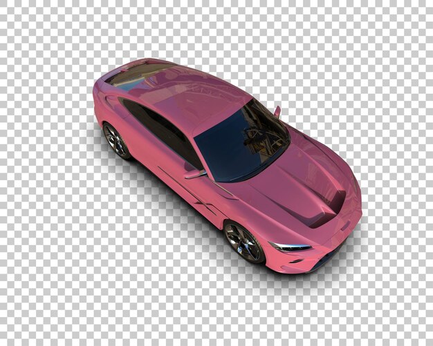 Auto deportivo realista aislado en el fondo Ilustración de renderización 3D