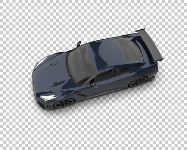Auto deportivo realista aislado en el fondo Ilustración de renderización 3D