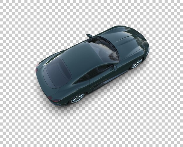 Auto deportivo realista aislado en el fondo Ilustración de renderización 3D