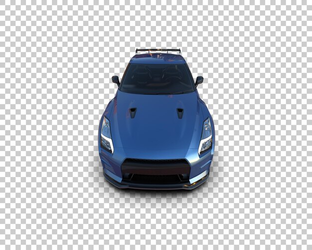 Auto deportivo realista aislado en el fondo Ilustración de renderización 3D