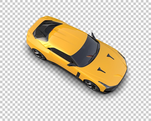Auto deportivo realista aislado en el fondo Ilustración de renderización 3D