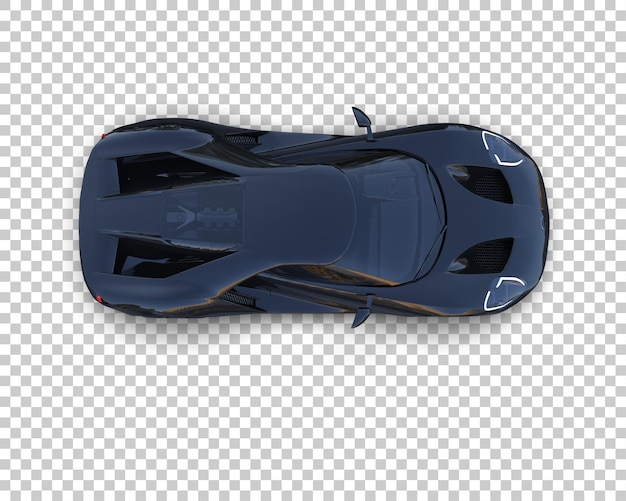 Auto deportivo realista aislado en el fondo Ilustración de renderización 3D