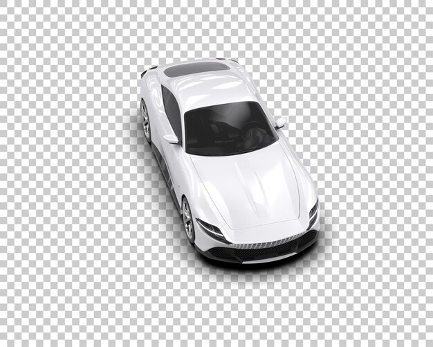 Auto deportivo realista aislado en el fondo Ilustración de renderización 3D