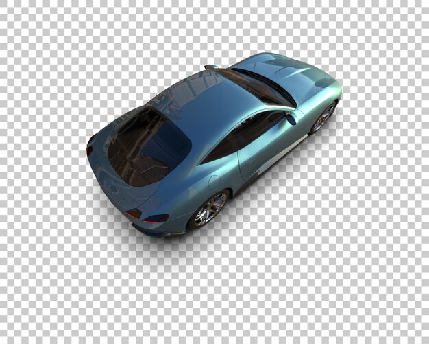 Auto deportivo realista aislado en el fondo Ilustración de renderización 3D