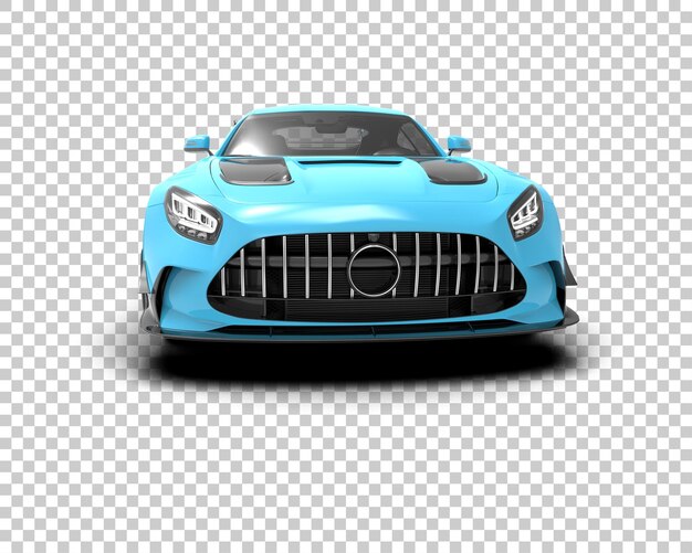 Auto deportivo realista aislado en el fondo Ilustración de renderización 3D