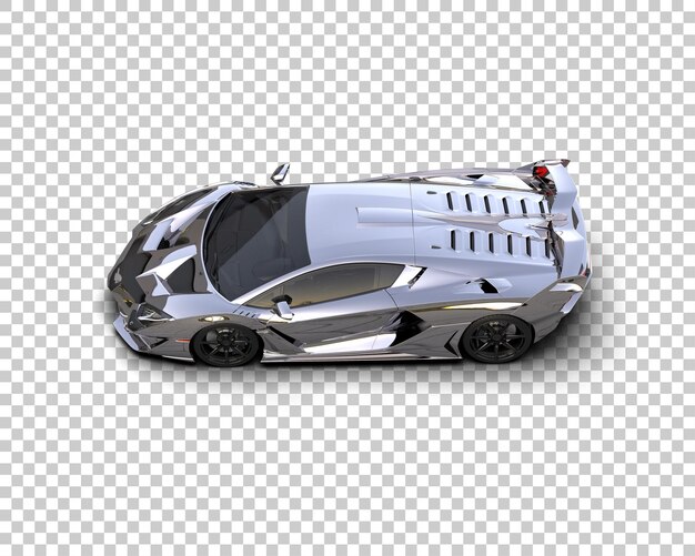 Auto deportivo realista aislado en el fondo Ilustración de renderización 3D