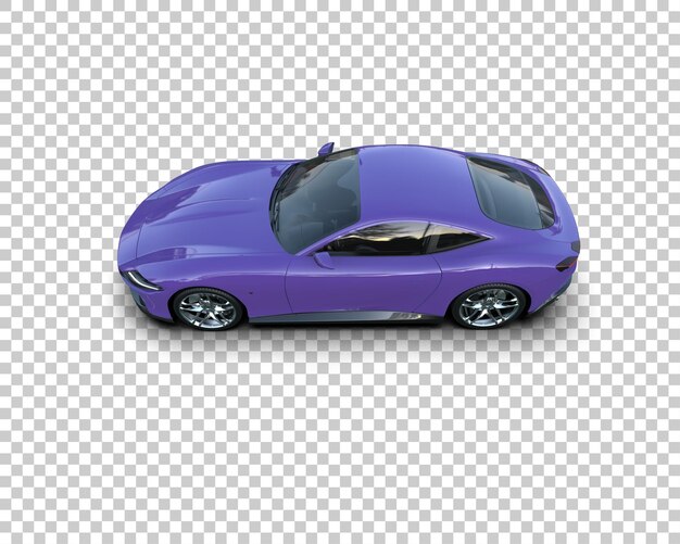 Auto deportivo realista aislado en el fondo Ilustración de renderización 3D