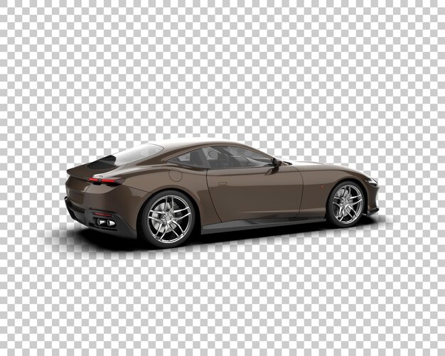 Auto deportivo realista aislado en el fondo Ilustración de renderización 3D