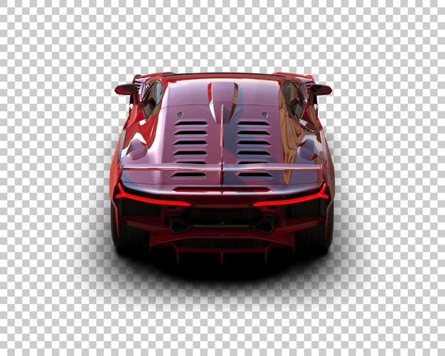 Auto deportivo realista aislado en el fondo Ilustración de renderización 3D