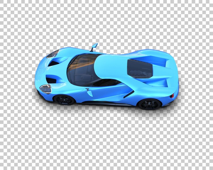 PSD auto deportivo realista aislado en el fondo ilustración de renderización 3d