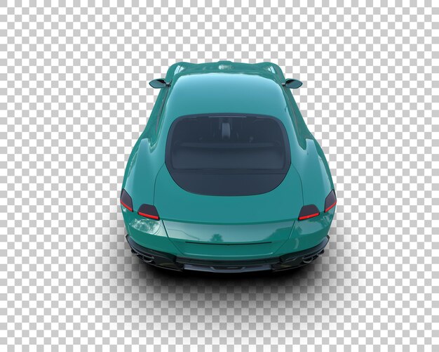 Auto deportivo realista aislado en el fondo Ilustración de renderización 3D