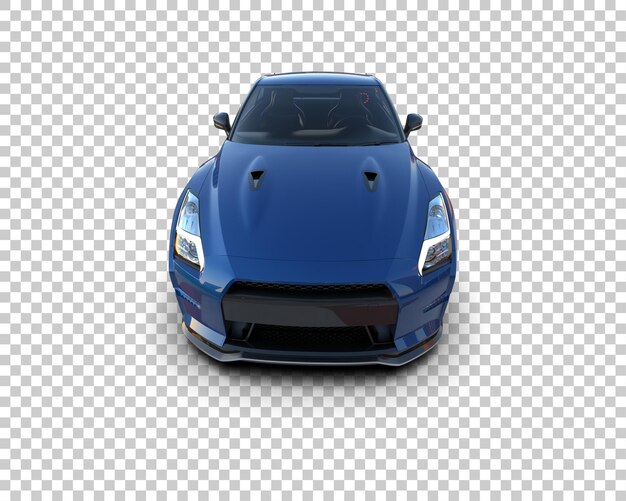 Auto deportivo realista aislado en el fondo Ilustración de renderización 3D