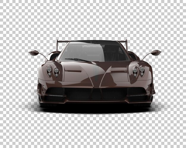 Auto deportivo realista aislado en el fondo Ilustración de renderización 3D