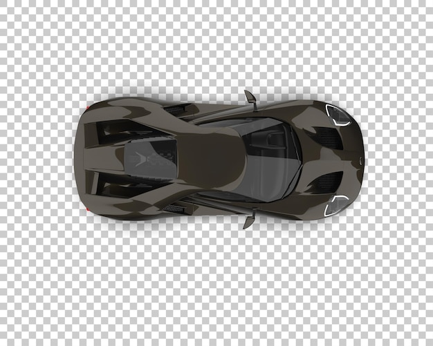 Auto deportivo realista aislado en el fondo Ilustración de renderización 3D