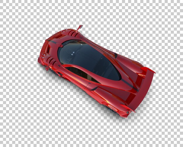 Auto deportivo realista aislado en el fondo Ilustración de renderización 3D