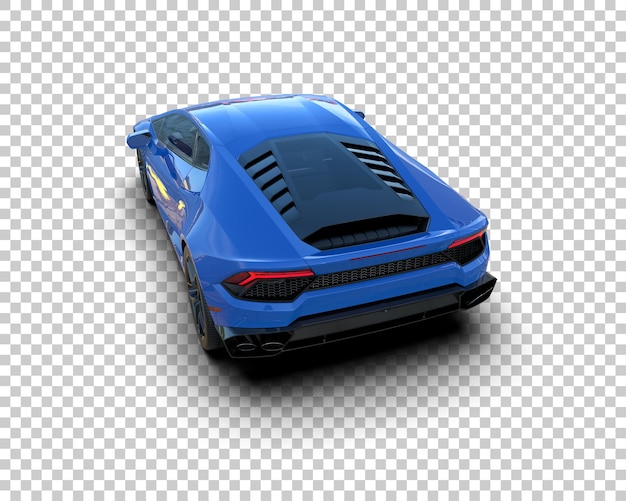 Auto deportivo realista aislado en el fondo Ilustración de renderización 3D