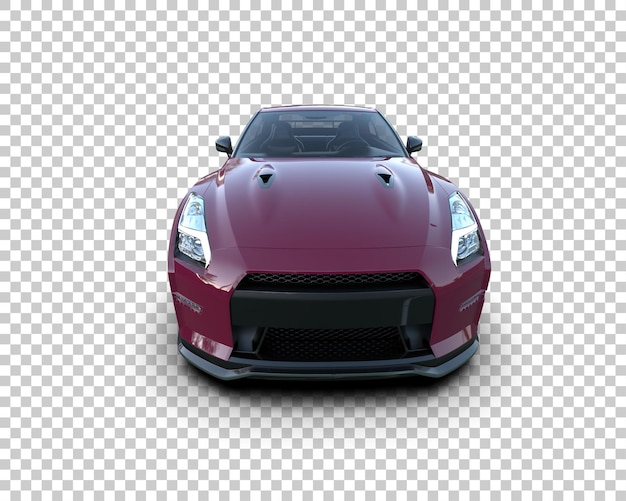Auto deportivo realista aislado en el fondo Ilustración de renderización 3D