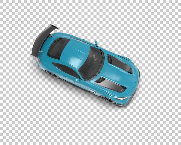 Auto deportivo realista aislado en el fondo Ilustración de renderización 3D