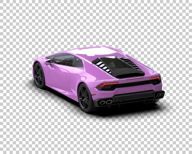 Auto deportivo realista aislado en el fondo Ilustración de renderización 3D