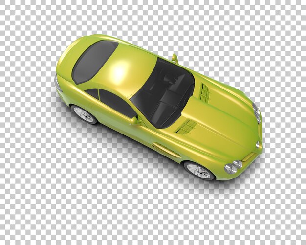 Auto deportivo realista aislado en el fondo Ilustración de renderización 3D