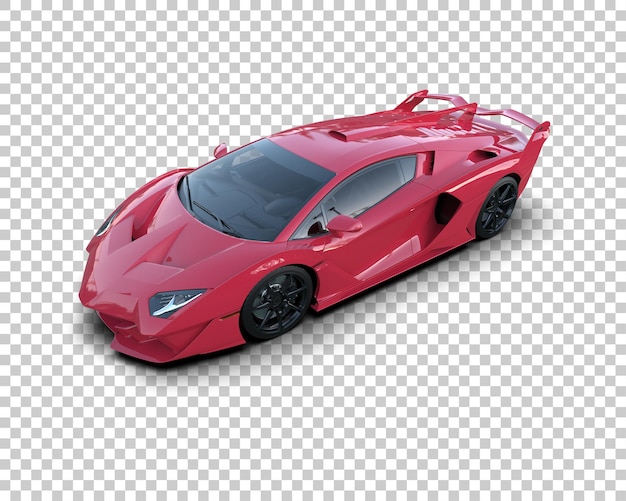 Auto deportivo realista aislado en el fondo Ilustración de renderización 3D