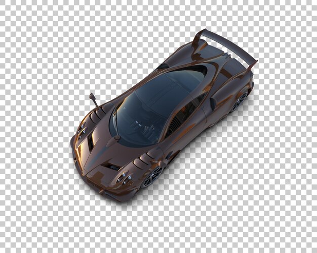 Auto deportivo realista aislado en el fondo Ilustración de renderización 3D