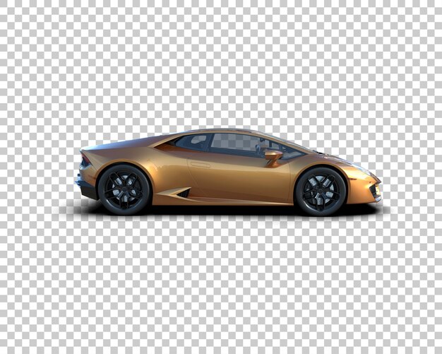 Auto deportivo realista aislado en el fondo Ilustración de renderización 3D