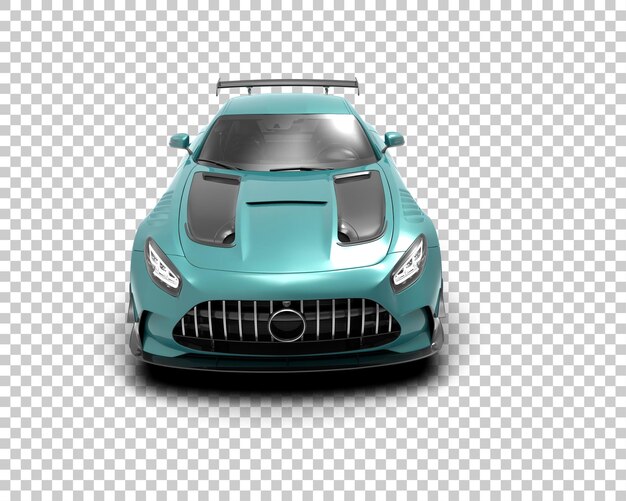 Auto deportivo realista aislado en el fondo Ilustración de renderización 3D