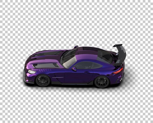 Auto deportivo realista aislado en el fondo Ilustración de renderización 3D