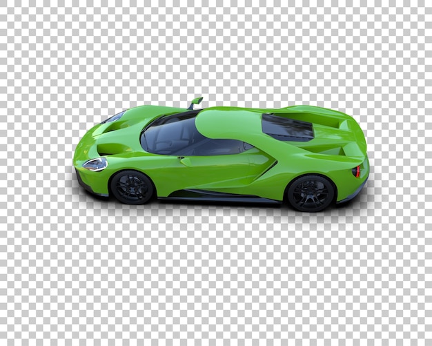 Auto deportivo realista aislado en el fondo Ilustración de renderización 3D