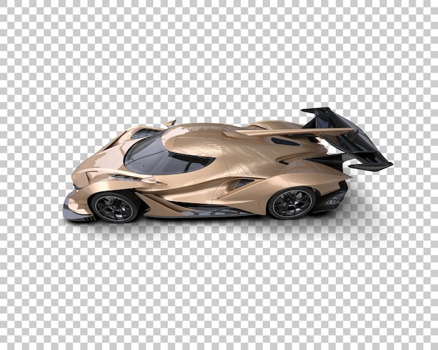 Auto deportivo realista aislado en el fondo Ilustración de renderización 3D