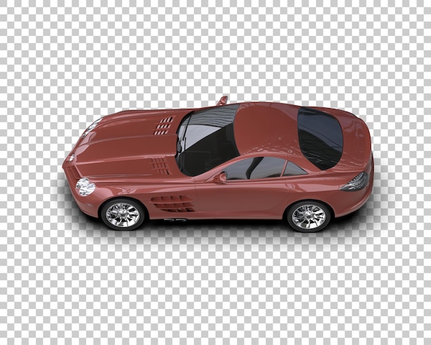 Auto deportivo realista aislado en el fondo Ilustración de renderización 3D