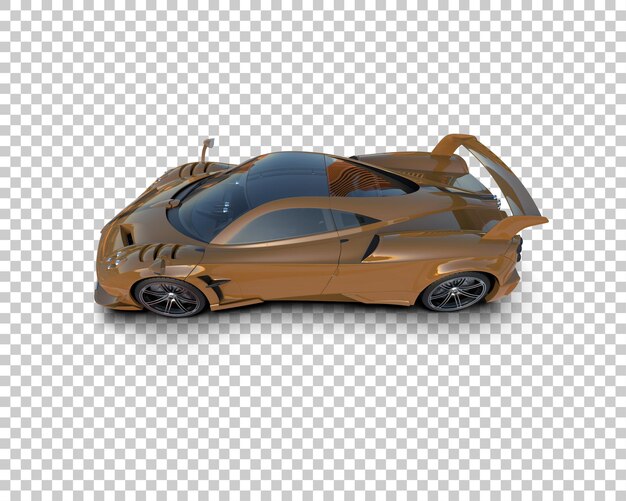 Auto deportivo realista aislado en el fondo Ilustración de renderización 3D