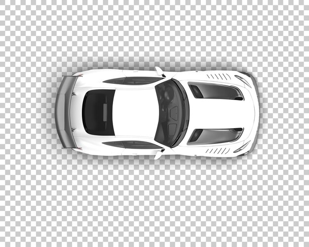 Auto deportivo realista aislado en el fondo Ilustración de renderización 3D