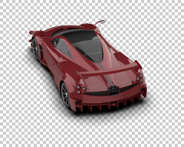 Auto deportivo realista aislado en el fondo Ilustración de renderización 3D