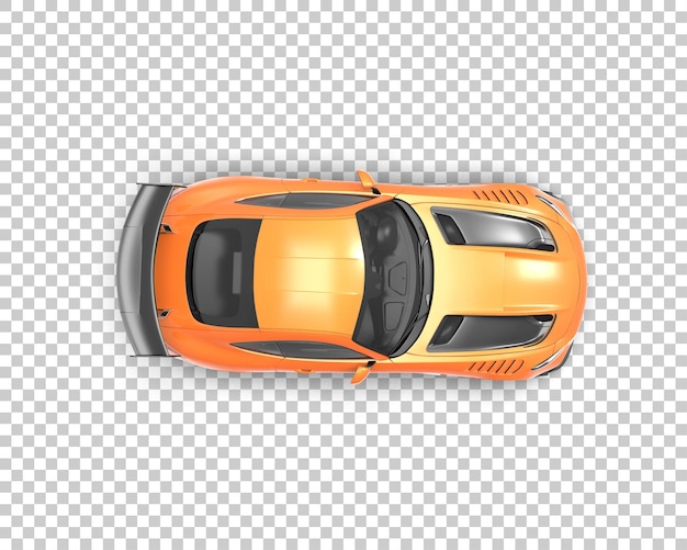Auto deportivo realista aislado en el fondo Ilustración de renderización 3D
