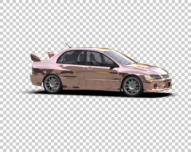 Auto deportivo realista aislado en el fondo Ilustración de renderización 3D