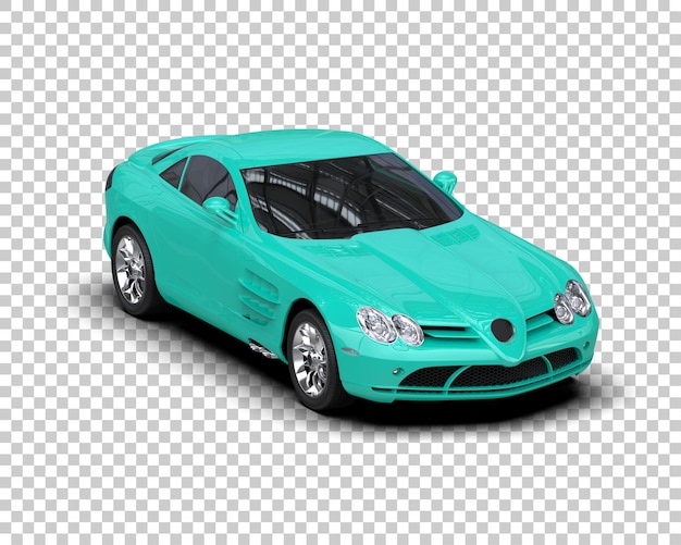 Auto deportivo realista aislado en el fondo Ilustración de renderización 3D