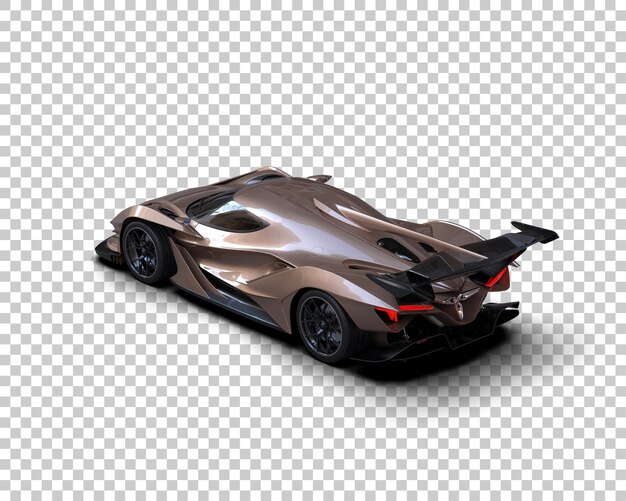 Auto deportivo realista aislado en el fondo Ilustración de renderización 3D