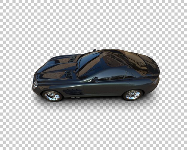 Auto deportivo realista aislado en el fondo Ilustración de renderización 3D