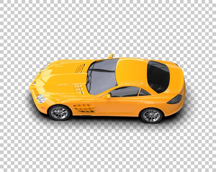 PSD auto deportivo realista aislado en el fondo ilustración de renderización 3d