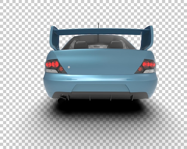 Auto deportivo realista aislado en el fondo Ilustración de renderización 3D