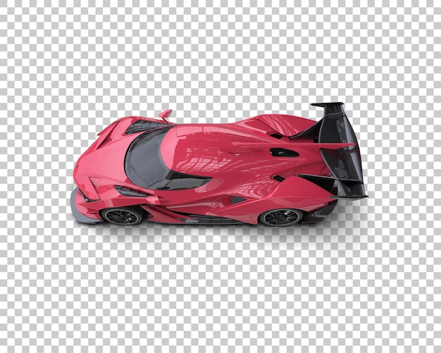 Auto deportivo realista aislado en el fondo Ilustración de renderización 3D