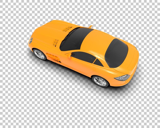 Auto deportivo realista aislado en el fondo Ilustración de renderización 3D