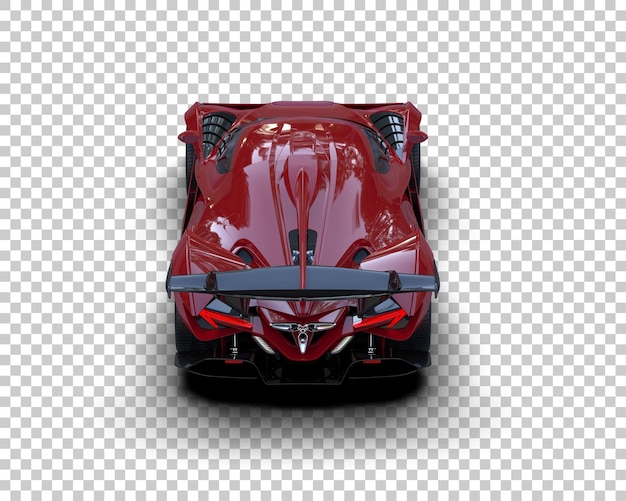 Auto deportivo realista aislado en el fondo Ilustración de renderización 3D