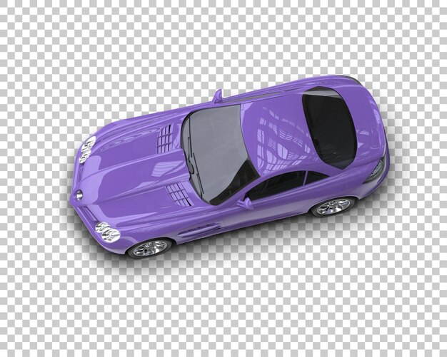 Auto deportivo realista aislado en el fondo Ilustración de renderización 3D